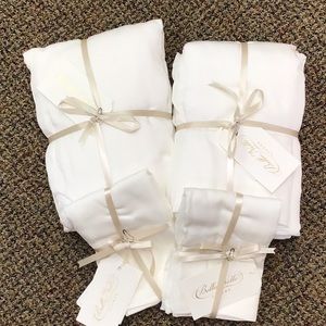 NWT Bella Notte Madera Luxe4 pc Queen sheet set in white.